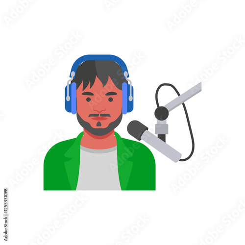 Commentator, Football Championship Soccer Illustration