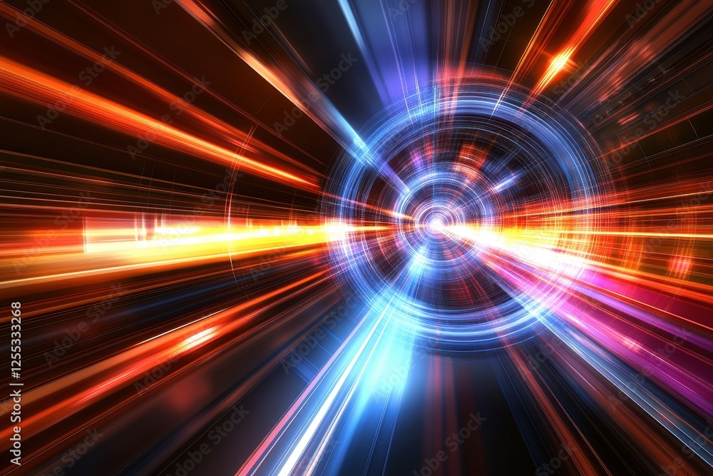 Dynamic Abstract Light Burst with Colorful Radiance and Motion Dynamic Abstract Light Burst with Colorful Radiance and Motion