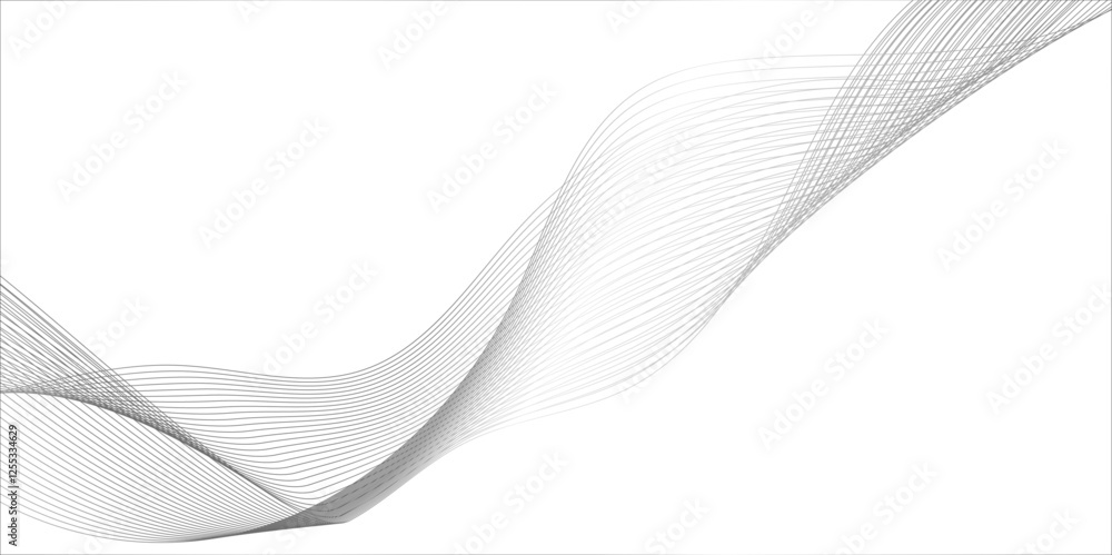 Abstract black wave line banner template, abstract black wave flowing on white background, modern and smooth motion white background, Futuristic technology and sound wave pattern. Abstract black wave line banner template, abstract black wave flowing on white background, modern and smooth motion white background, Futuristic technology and sound wave pattern.