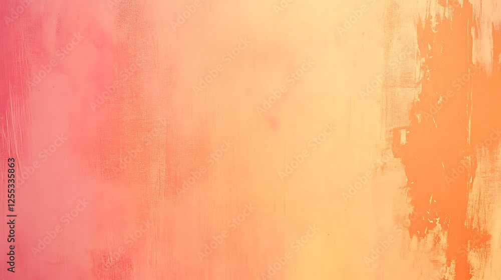 Fototapeta premium Abstract Peach and Orange Painted Texture