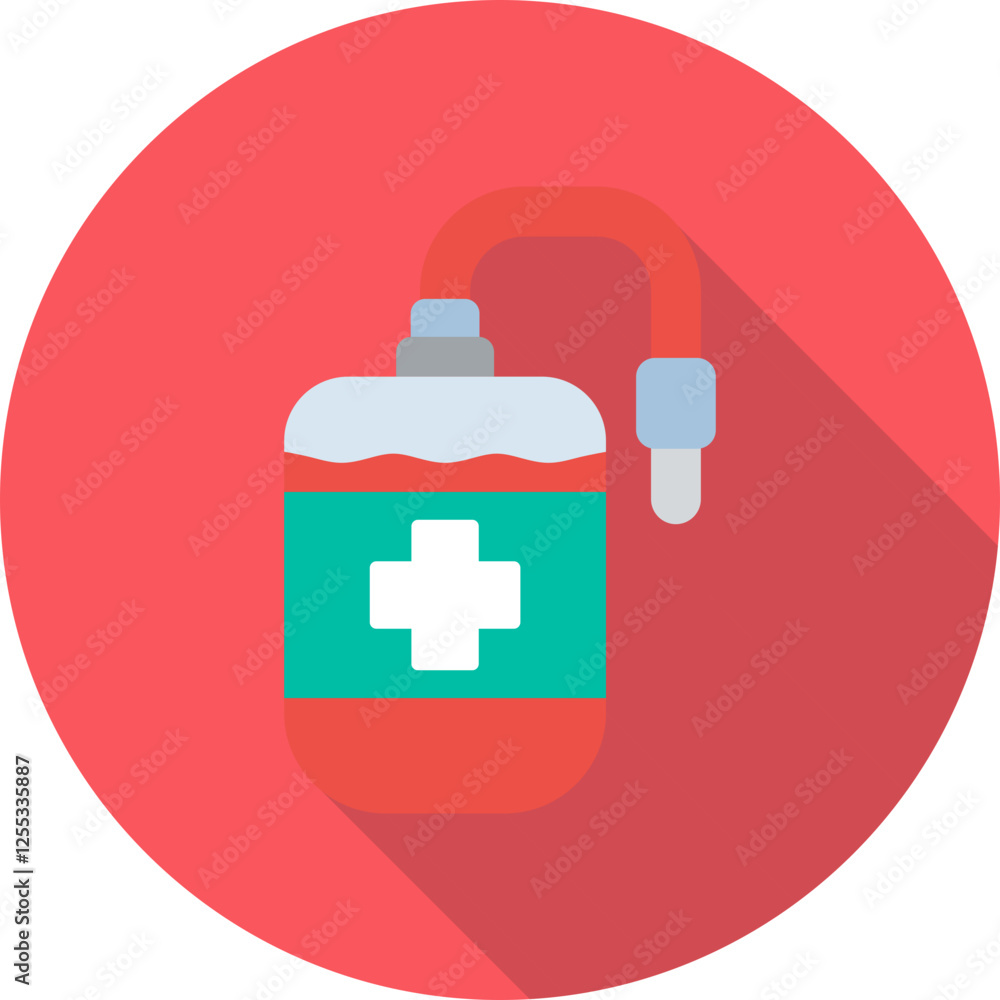 Fototapeta premium Blood Bag Vector Icon