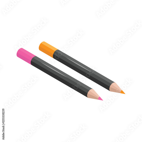 A pair of black and brown eyebrow pencils for precise shaping.