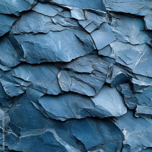 Wallpaper Mural Close up of a Layered Blue Rock Formation Showing Texture and Geological Detail in Natural Light Torontodigital.ca