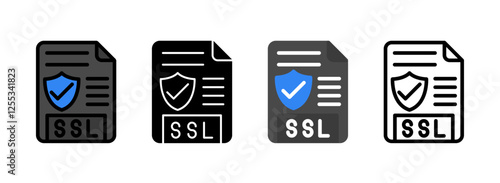 Set of SSL Certificate Icon
