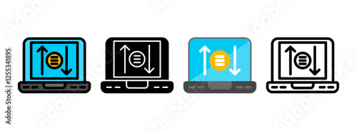 Quadro su tela Set of Sort Icon