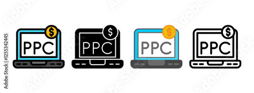 Set of PPC Advertising Icon