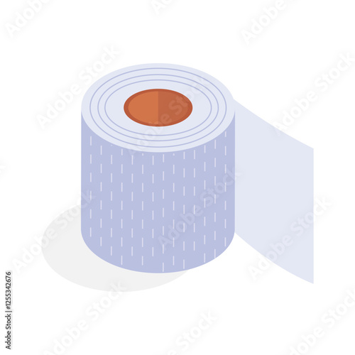 A single roll of tissue paper for bathroom and personal hygiene.