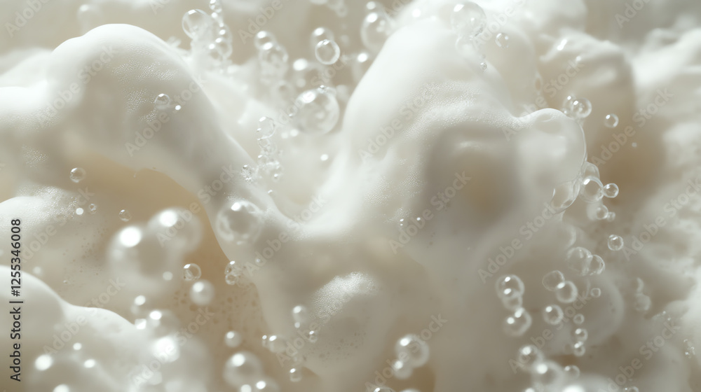 Close-up of creamy foam with bubbles Close-up of creamy foam with bubbles