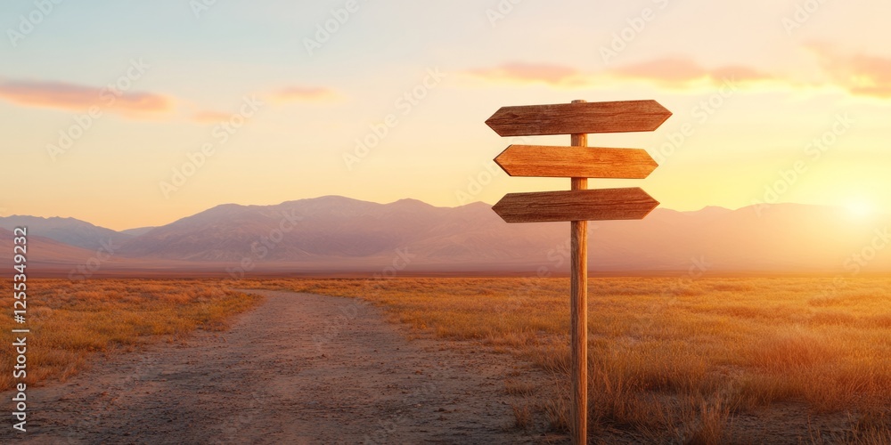 Rustic Wooden Arrows on Desert Horizon Navigating Environmental Crossroads for Strategic Planning and Eco-Friendly Business Solutions Rustic Wooden Arrows on Desert Horizon Navigating Environmental Crossroads for Strategic Planning and Eco-Friendly Business Solutions
