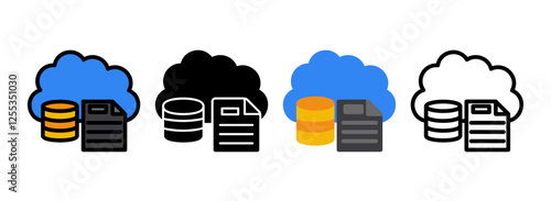 Set of Cloud Storage Icon
