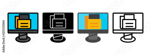 Set of Compute Icon