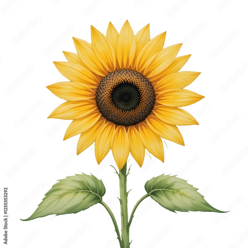 Fototapeta premium sunflower isolated on white