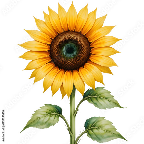 sunflower isolated on white