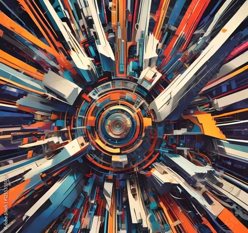 Illustration of abstract technology background.