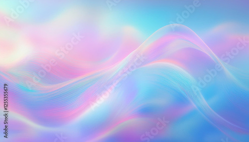Wallpaper Mural Holographic Mesh Lights. Blue Purple Pink Colors Hologram Dreamy Background. Rainbow Iridescent Gradient. Minimalist Holographic Fluid Wallpaper. Torontodigital.ca