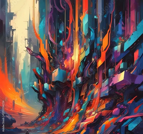 Illustration of abstract technology background.