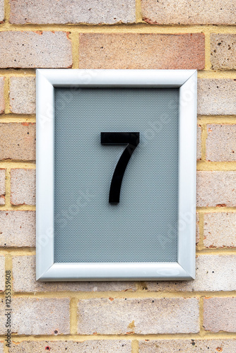 number 7 on wall