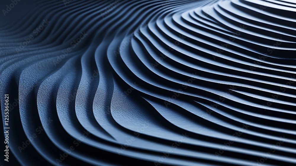 Obraz premium Abstract dark blue waves, texture background
