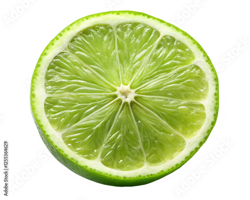 half green lemon on a background photoreal isolated on transparent background png photo