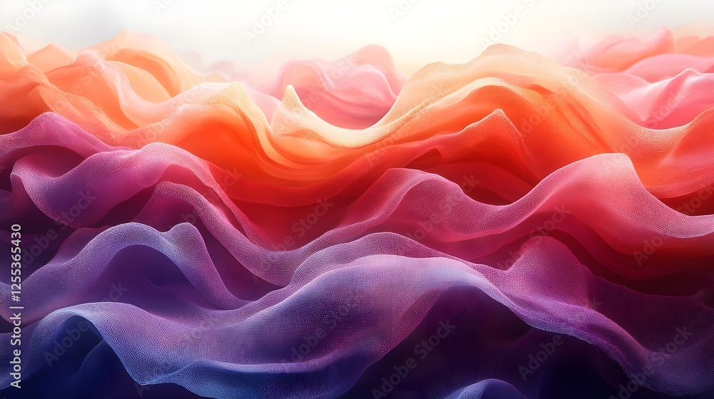 Obraz premium A seamless, natural mesh effect transitioning from muted coral to faded lilac. 