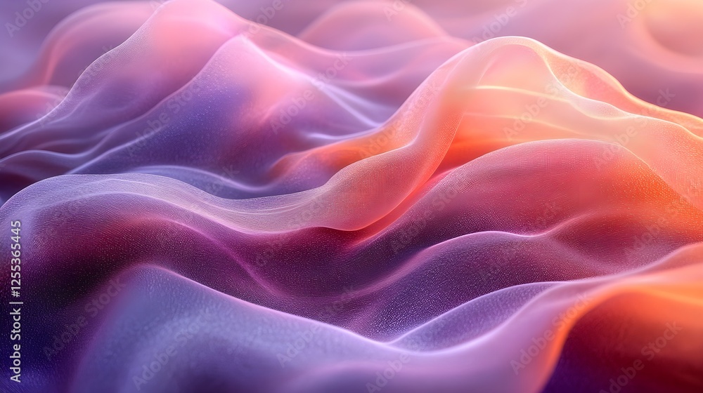 Obraz premium A seamless, natural mesh effect transitioning from muted coral to faded lilac. 