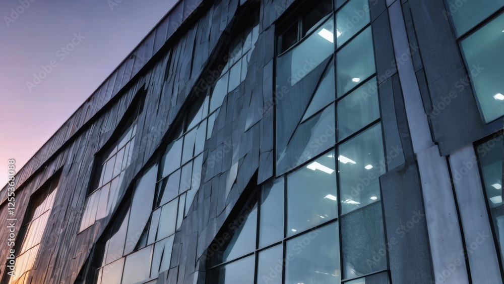 Obraz premium modern office building with glass windows