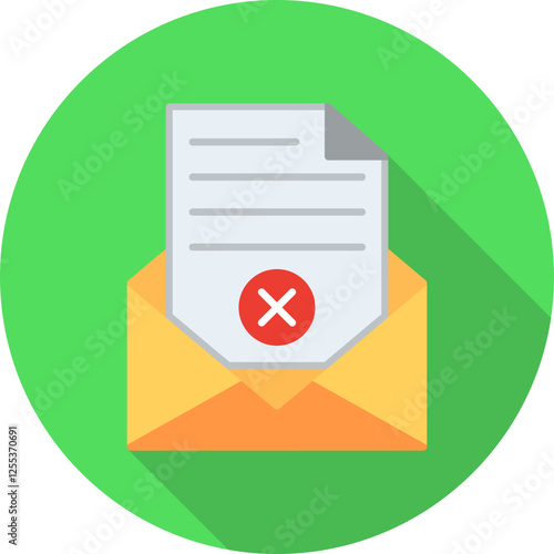 Rejection Of A Letter Vector Icon