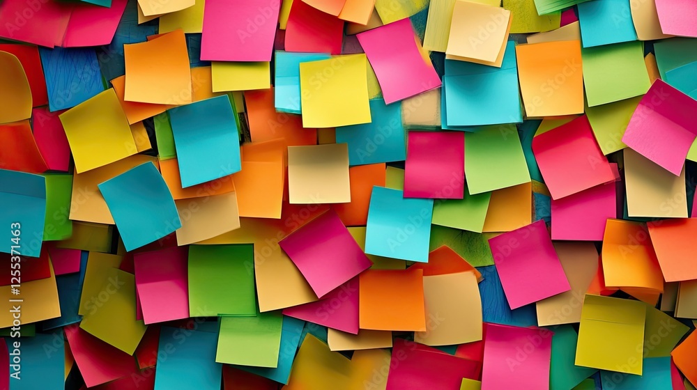 A creative workspace with sticky notes featuring different colors, representing diversity and inclusive brainstorming. A creative workspace with sticky notes featuring different colors, representing diversity and inclusive brainstorming.