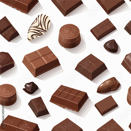 Chocolate bar collection. Retro textured illustration.	
