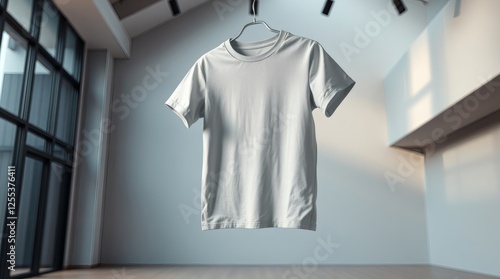 Blank Light Grey T-Shirt Mockup