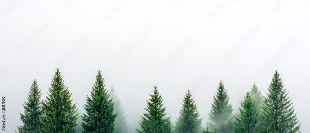 Modern Scenic Branding Foggy Forest of Evergreen Trees in Mist - Atmospheric Content for Eco-Tourism Marketing and Sustainable Landscape Design Inspiration Modern Scenic Branding Foggy Forest of Evergreen Trees in Mist - Atmospheric Content for Eco-Tourism Marketing and Sustainable Landscape Design Inspiration