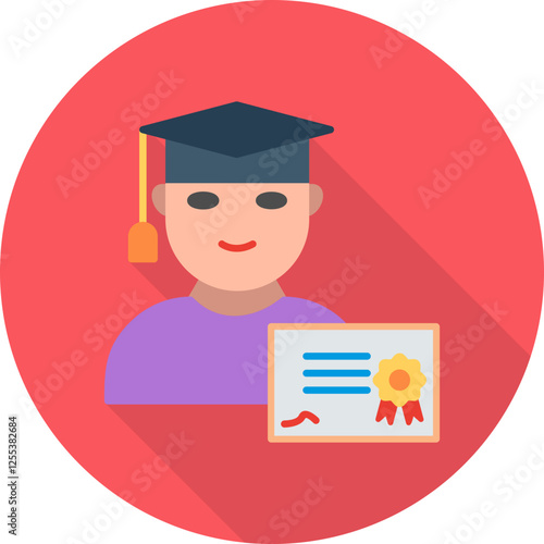 Unique Receiving Diploma Vector Icon
