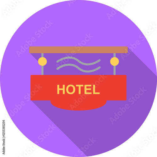 Hotel Sign Vector Icon