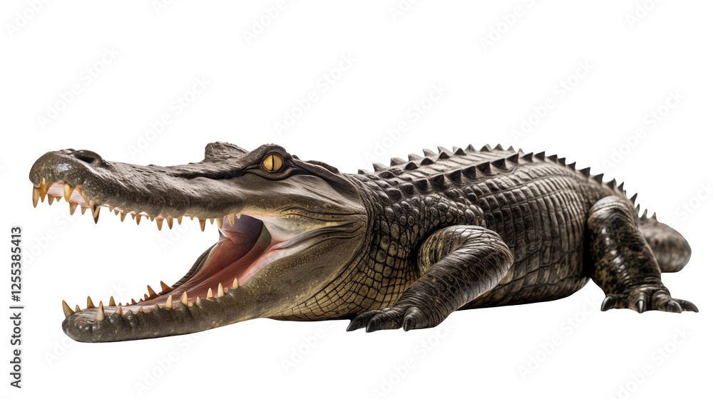 Fototapeta premium American Alligator Open Mouth Wildlife Reptile Nature Closeup