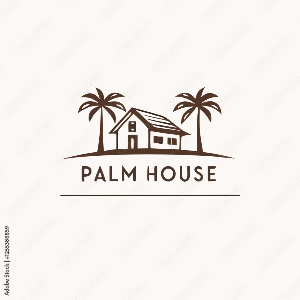 Fototapeta premium beach house logo