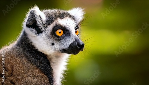 A charming portrait of a Lemur Catta, capturing its curious gaze and distinct facial markings