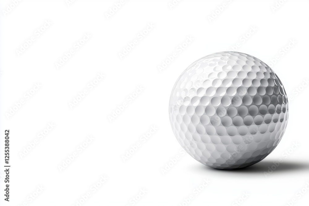 A close-up view of a single white golf ball on a plain background. A close-up view of a single white golf ball on a plain background.