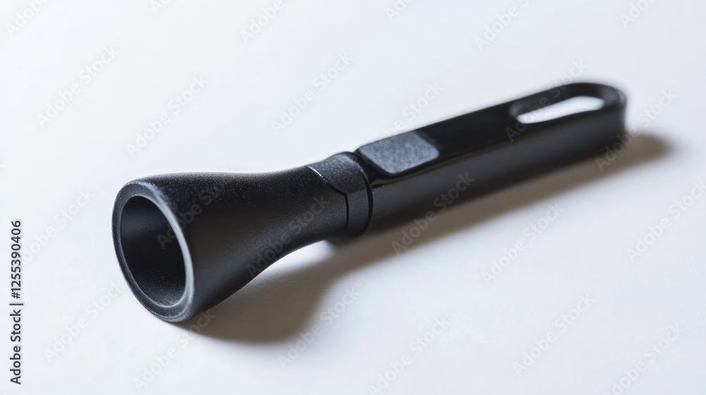 Black metal funnel on white background Black metal funnel on white background