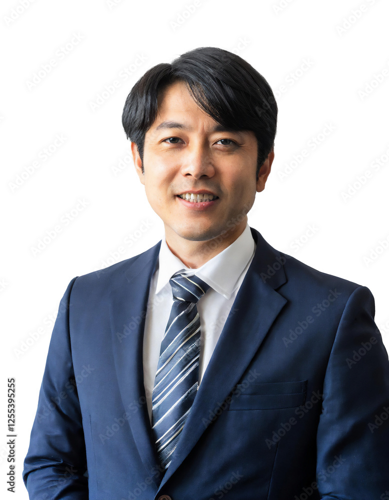 Portrait of only one Man. White Background. Portrait of only one Man. White Background.