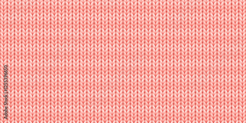 Seamless pattern of wool knitting, pink sweater texture. Abstract background of striped knitwear cloth fabric, material of woven wool or cotton yarn for winter clothes or plaid, vector illustration