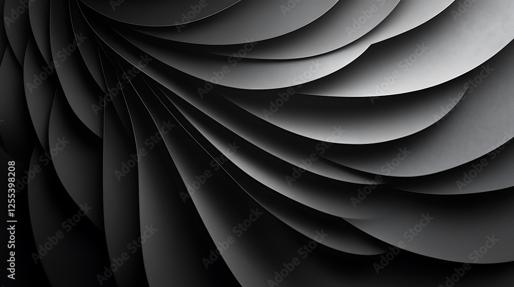 Obraz premium Abstract dark grey curves background