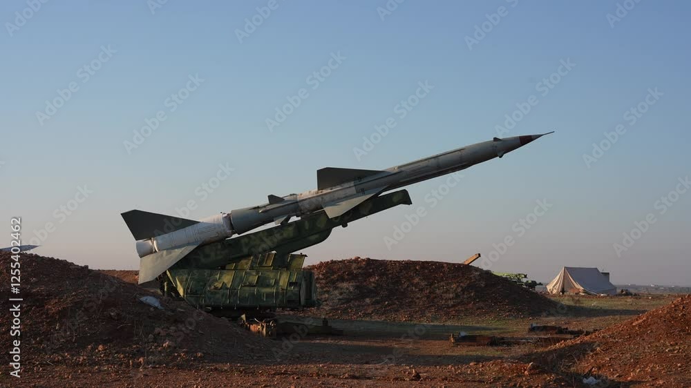 Military equipment in Syria, missiles and tanks. Military equipment in Syria, missiles and tanks.