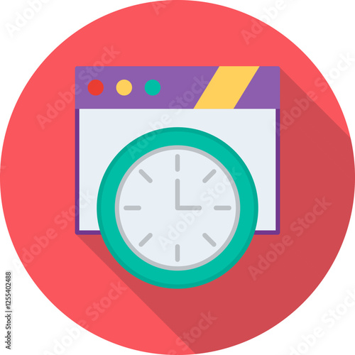 Free Download Wall Clock Vector Icon - GFXLoad