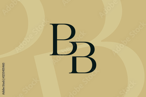 BB letter logo icon design. Classic style luxury initials monogram.