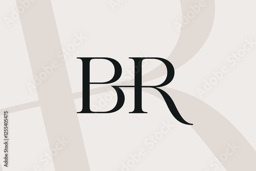 BR or RB letter logo icon design. Classic style luxury initials monogram.