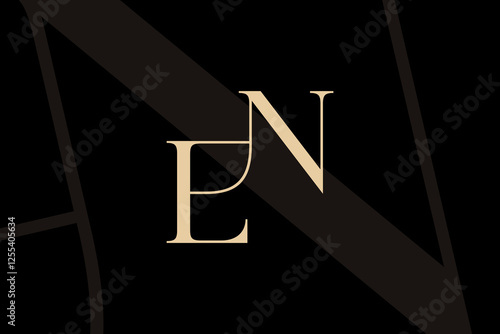 EN or NE letter logo icon design. Classic style luxury initials monogram.