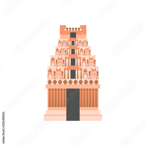 Temple, Diwali, Hindu, Indian Symbol Illustration