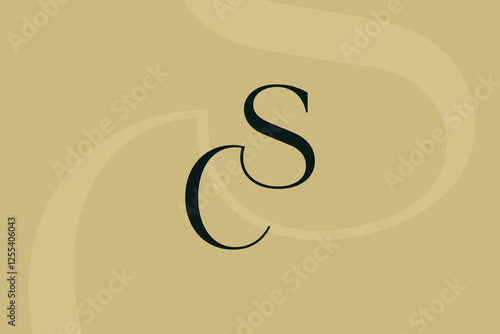SC or CS letter logo icon design. Classic style luxury initials monogram.