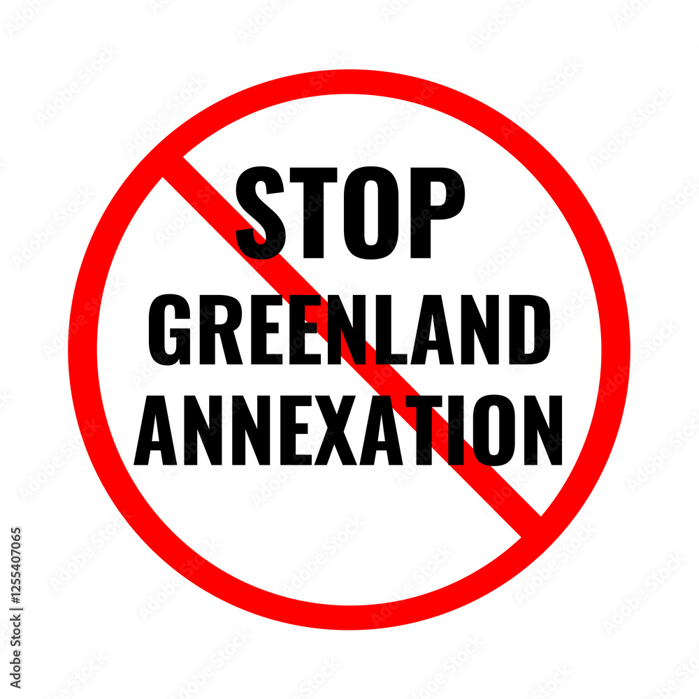 Stop Greenland annexation symbol icon Stop Greenland annexation symbol icon