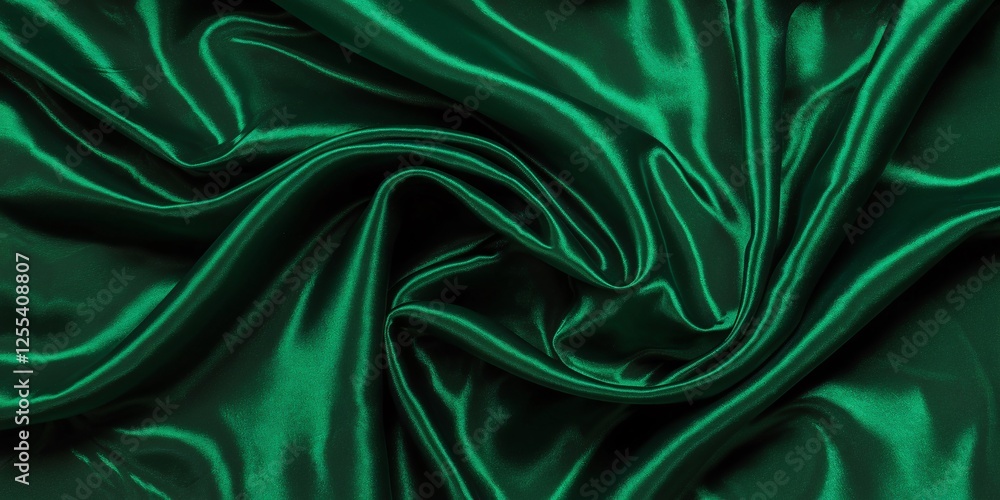 Luxurious Emerald Green Silk Fabric. A close-up of smooth, flowing emerald green silk fabric, showcasing its rich texture and luxurious sheen, perfect for elegant design themes. Luxurious Emerald Green Silk Fabric. A close-up of smooth, flowing emerald green silk fabric, showcasing its rich texture and luxurious sheen, perfect for elegant design themes.